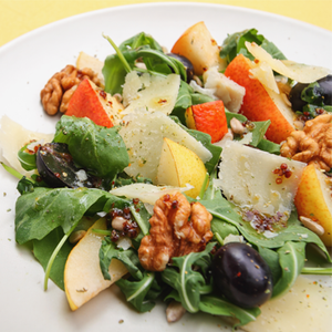 Grape-Pear-Nut Salad with Crostini