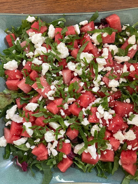 Baby Greens, Watermelon & Feta Salad