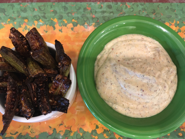 Crispy Okra Fries with Creole Mustard Aioli