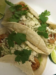 Spicy Shrimp Tacos with Cilantro Lime Slaw