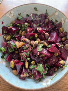 Kat’s Beet and Pistachio Salad with Fresh Herbs